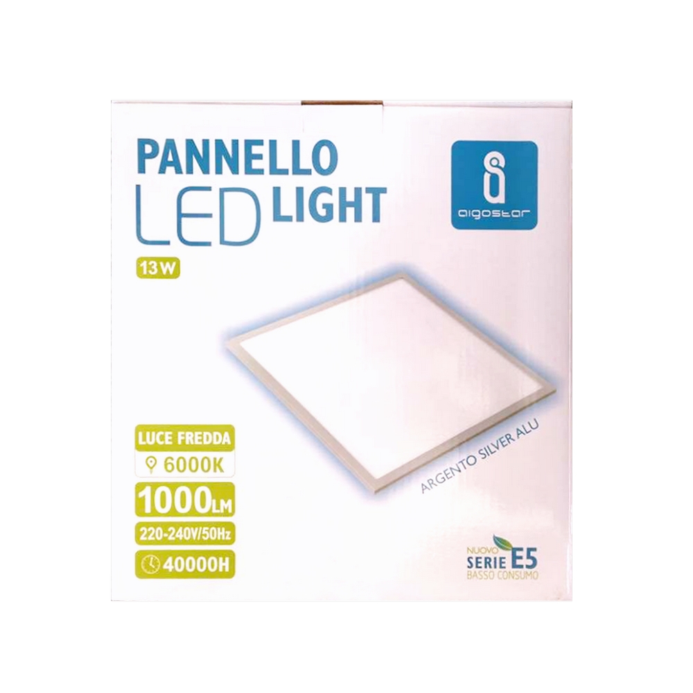 Pannello Led 12W 30x30cm Cornice grigia quadrata Bianco freddo 6000K Aigostar - Foto 1