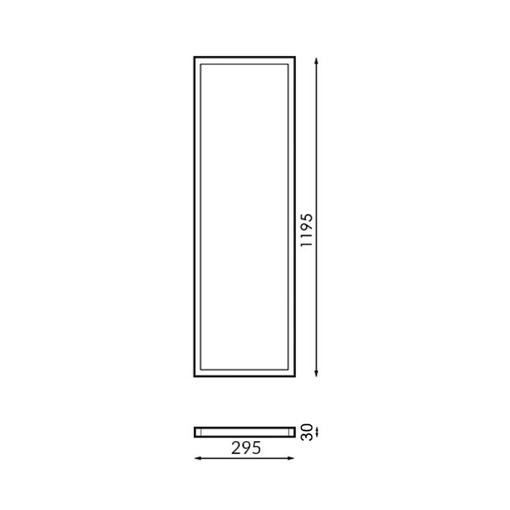 Pannello Led 40W 120x30cm Cornice bianca rettangolare CCT temperatura colore regolabile M LEDME - Foto 2