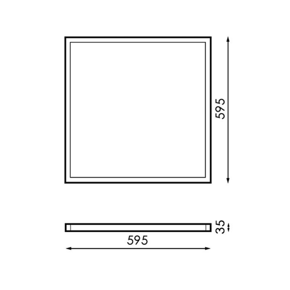 Pannello Led 48W 60x60cm no Flicker Cornice bianca quadrata Bianco caldo 3000K M LEDME - Foto 5