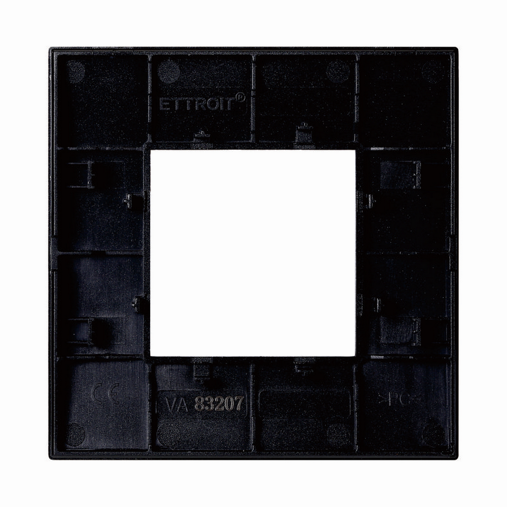 Placca 2 moduli 502 in plastica acciaio scuro compatibile anche con Vimar Arké - Foto 2