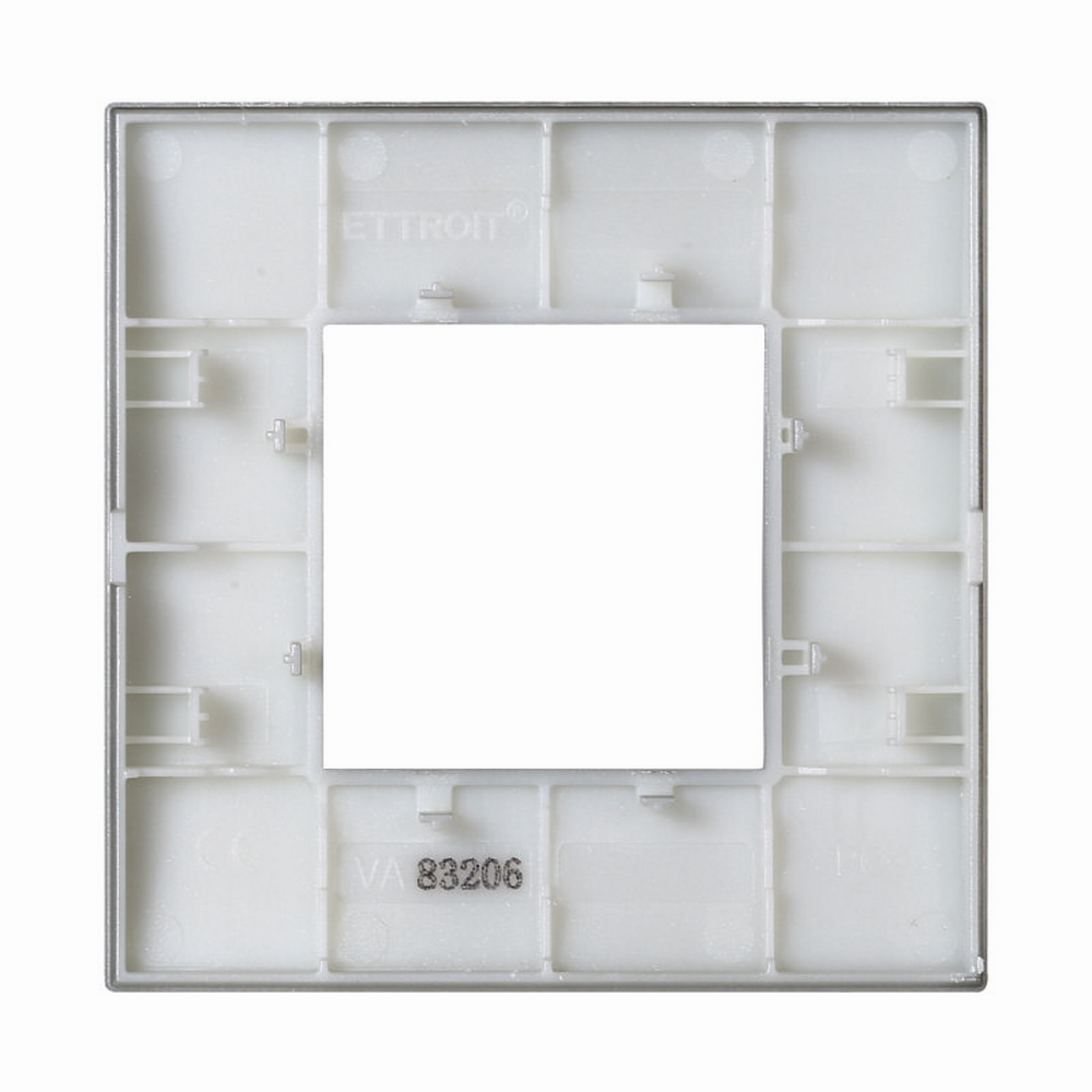 Placca 2 moduli 502 in plastica argento compatibile anche con Vimar Arké - Foto 2