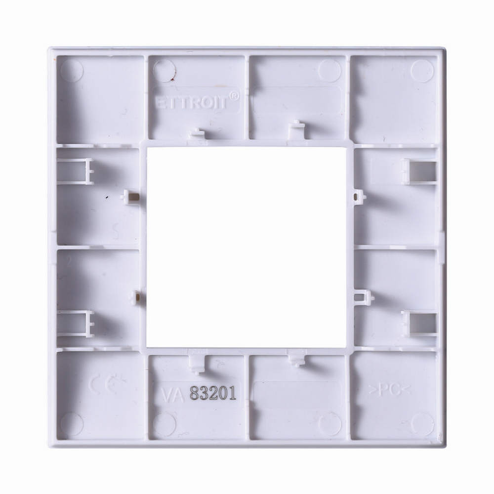 Placca 2 moduli 502 in plastica bianca compatibile anche con Vimar Arké - Foto 2