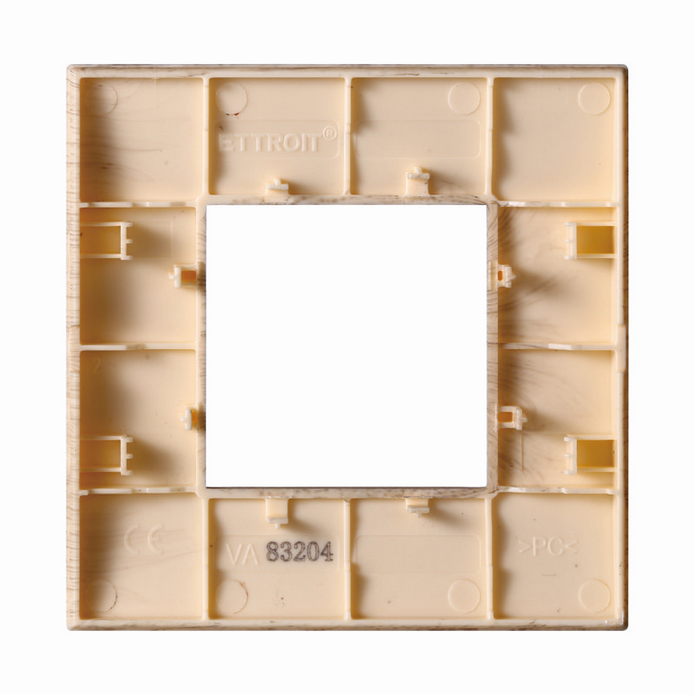 Placca 2 moduli 502 in plastica legno chiaro compatibile anche con Vimar Arké - Foto 2