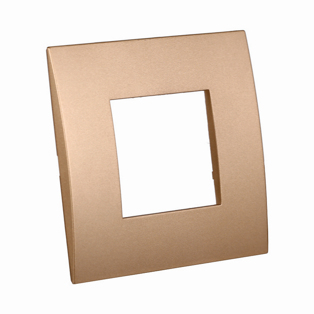 Placca 2 moduli 502 in plastica oro compatibile anche con Vimar Arké - Foto 1