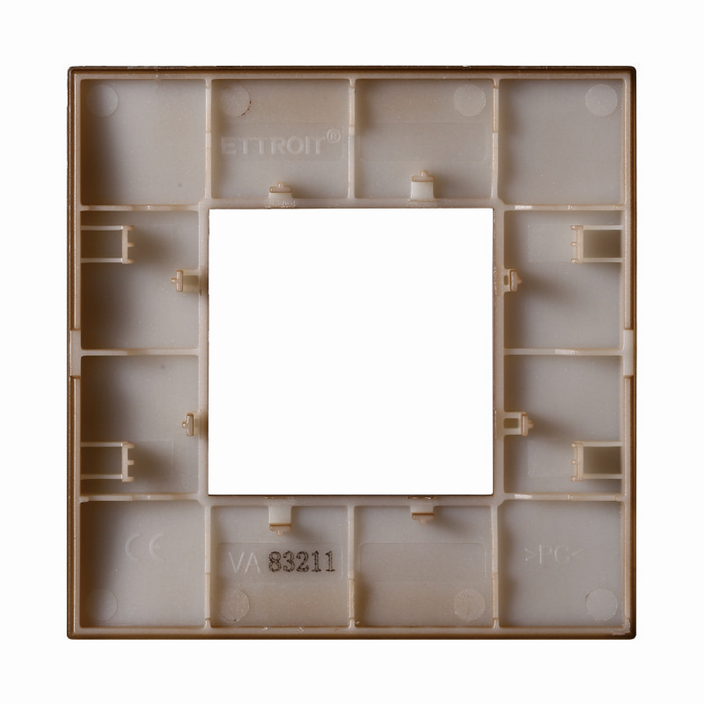 Placca 2 moduli 502 in plastica oro compatibile anche con Vimar Arké - Foto 2