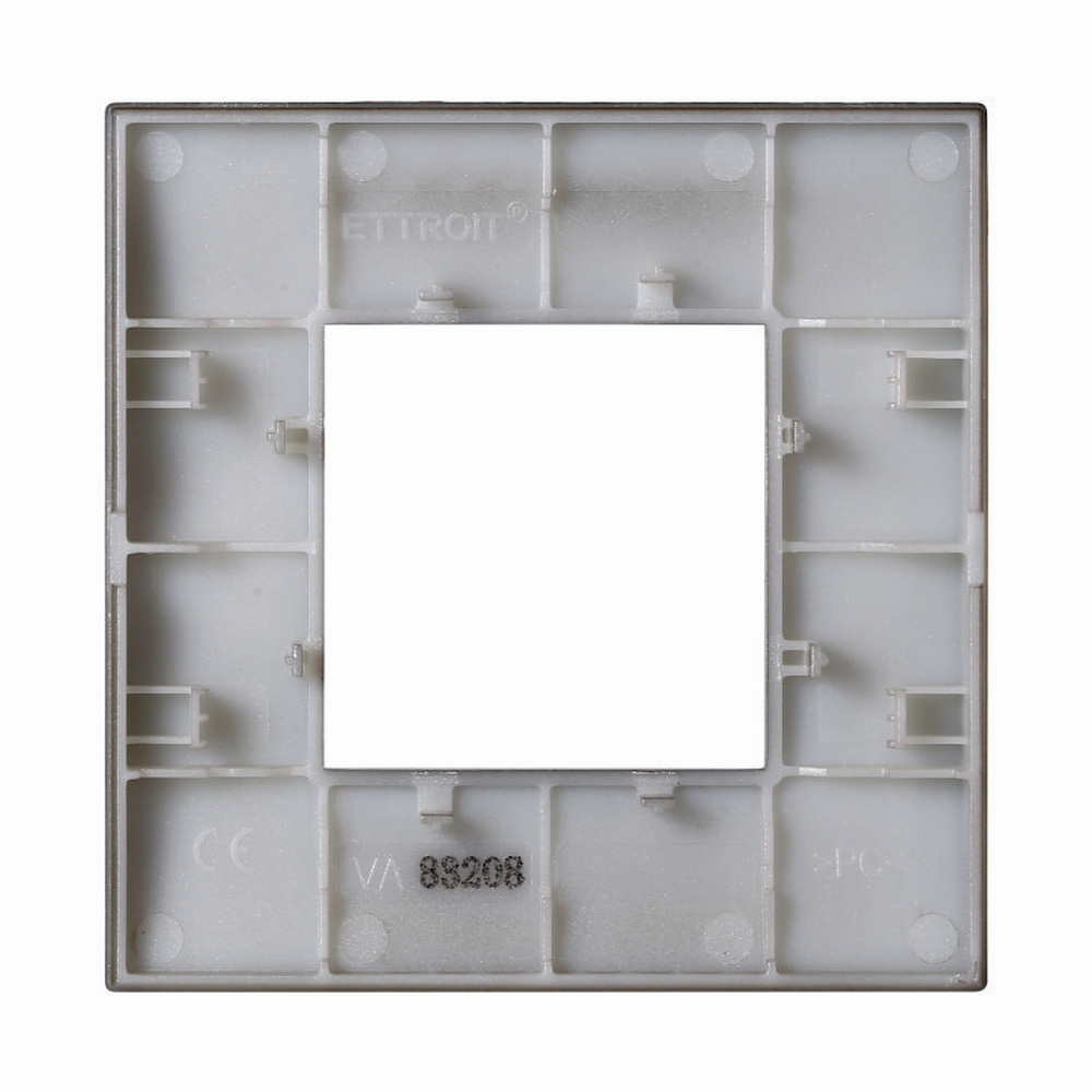 Placca 2 moduli 502 in plastica titanio compatibile anche con Vimar Arké - Foto 2