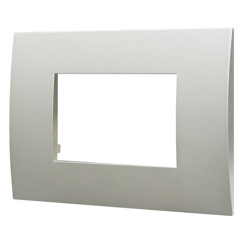 Placca 3 moduli 503 in plastica acciaio scuro compatibile anche con Vimar Arké - Foto 1