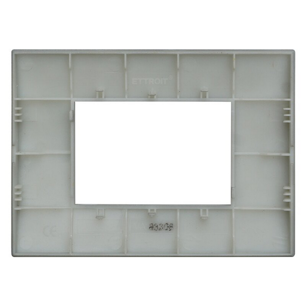 Placca 3 moduli 503 in plastica argento compatibile anche con Vimar Arké - Foto 2