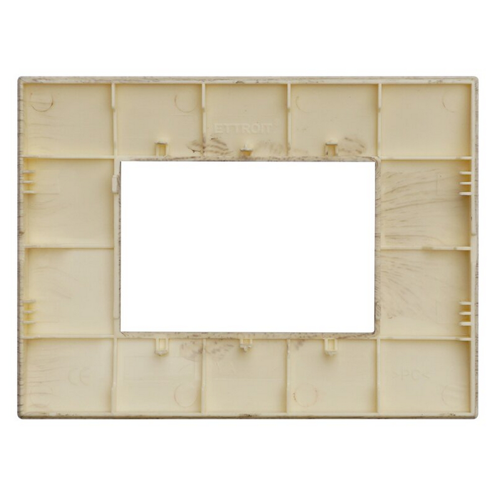 Placca 3 moduli 503 in plastica legno chiaro compatibile anche con Vimar Arké - Foto 2