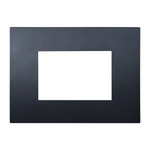 Foto principale Placca 3 moduli 503 in plastica nera compatibile anche con Vimar Arké