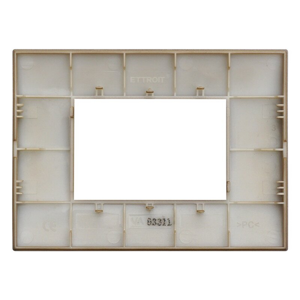 Placca 3 moduli 503 in plastica oro compatibile anche con Vimar Arké - Foto 2
