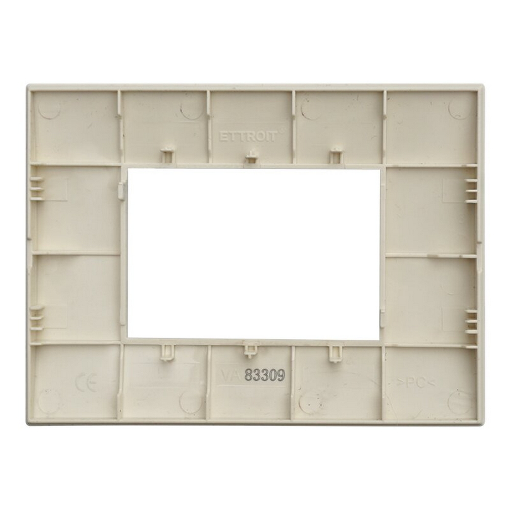 Placca 3 moduli 503 in plastica sabbia compatibile anche con Vimar Arké - Foto 2
