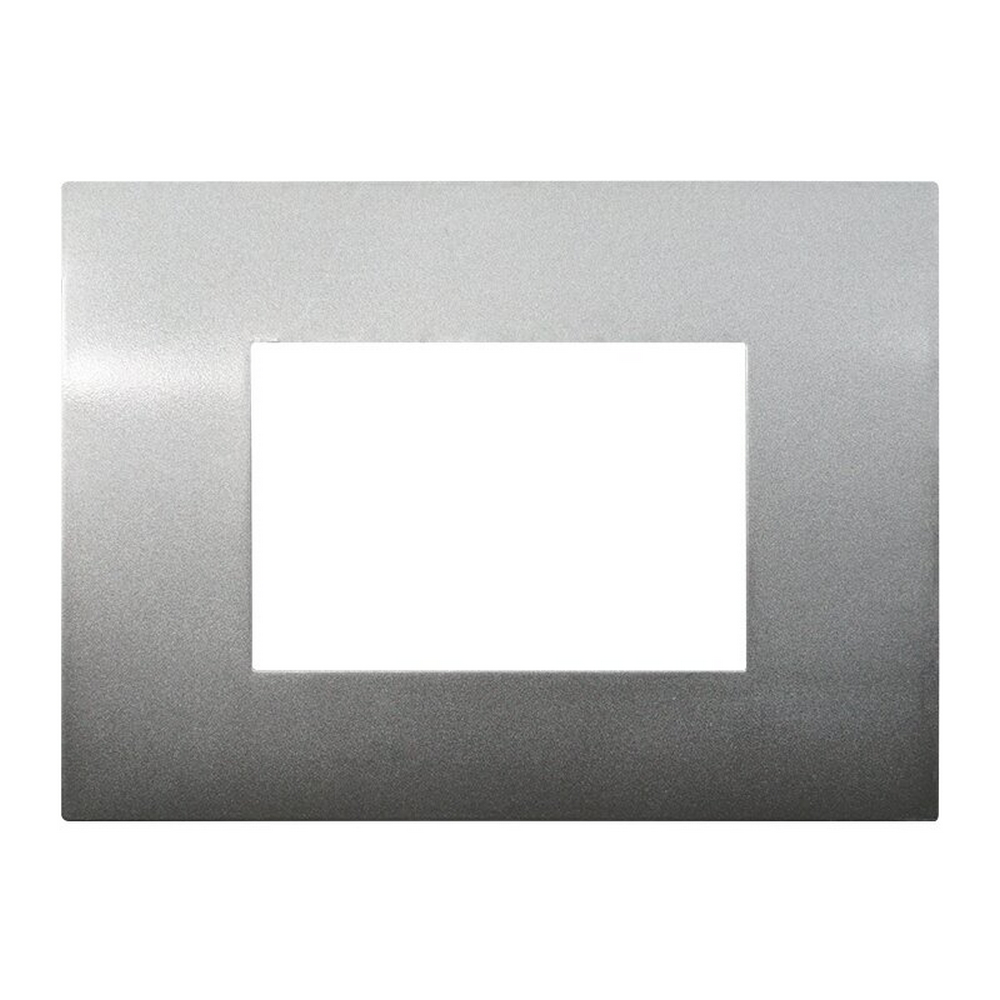 Foto principale Placca 3 moduli 503 in plastica titanio compatibile anche con Vimar Arké