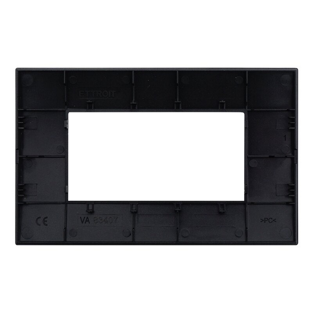Placca 4 moduli 504 in plastica acciaio scuro compatibile anche con Vimar Arké - Foto 2