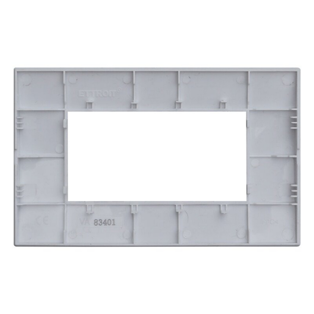 Placca 4 moduli 504 in plastica bianca compatibile anche con Vimar Arké - Foto 2