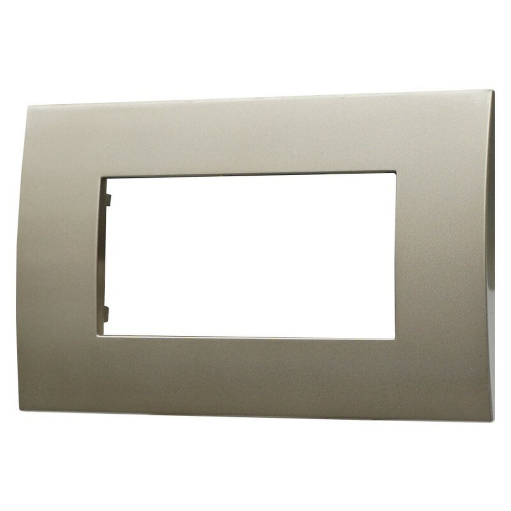Placca 4 moduli 504 in plastica bronzo compatibile anche con Vimar Arké - Foto 1