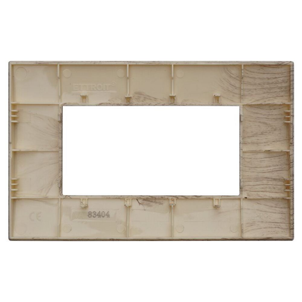 Placca 4 moduli 504 in plastica legno chiaro compatibile anche con Vimar Arké - Foto 2