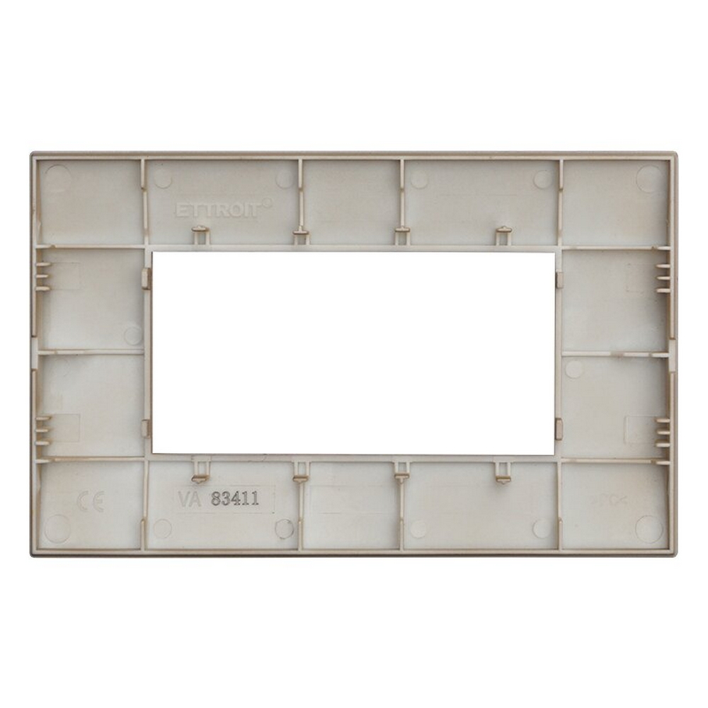 Placca 4 moduli 504 in plastica oro compatibile anche con Vimar Arké - Foto 2