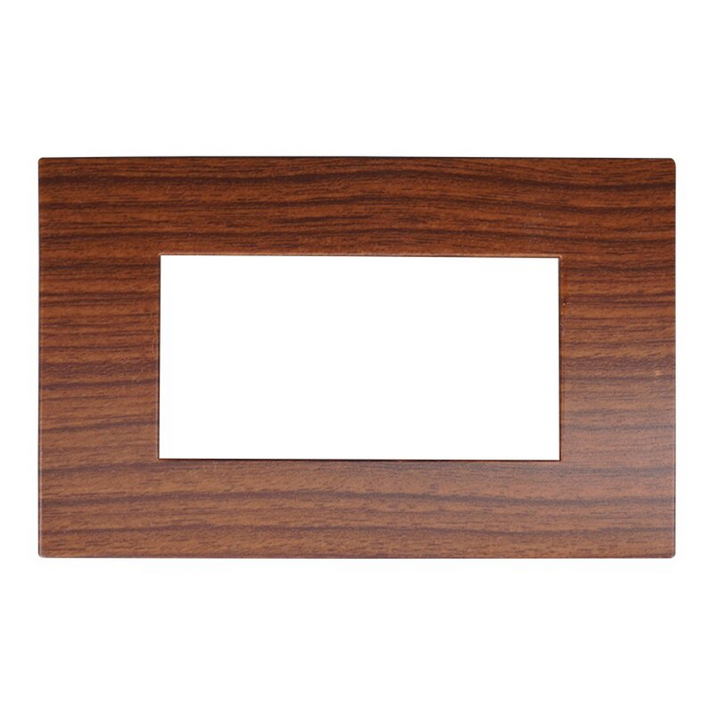 Foto principale Placca 4 moduli 504 in plastica radica compatibile anche con Vimar Arké