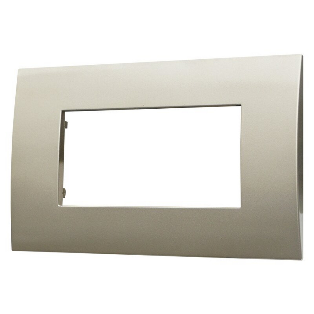 Placca 4 moduli 504 in plastica sabbia compatibile anche con Vimar Arké - Foto 1