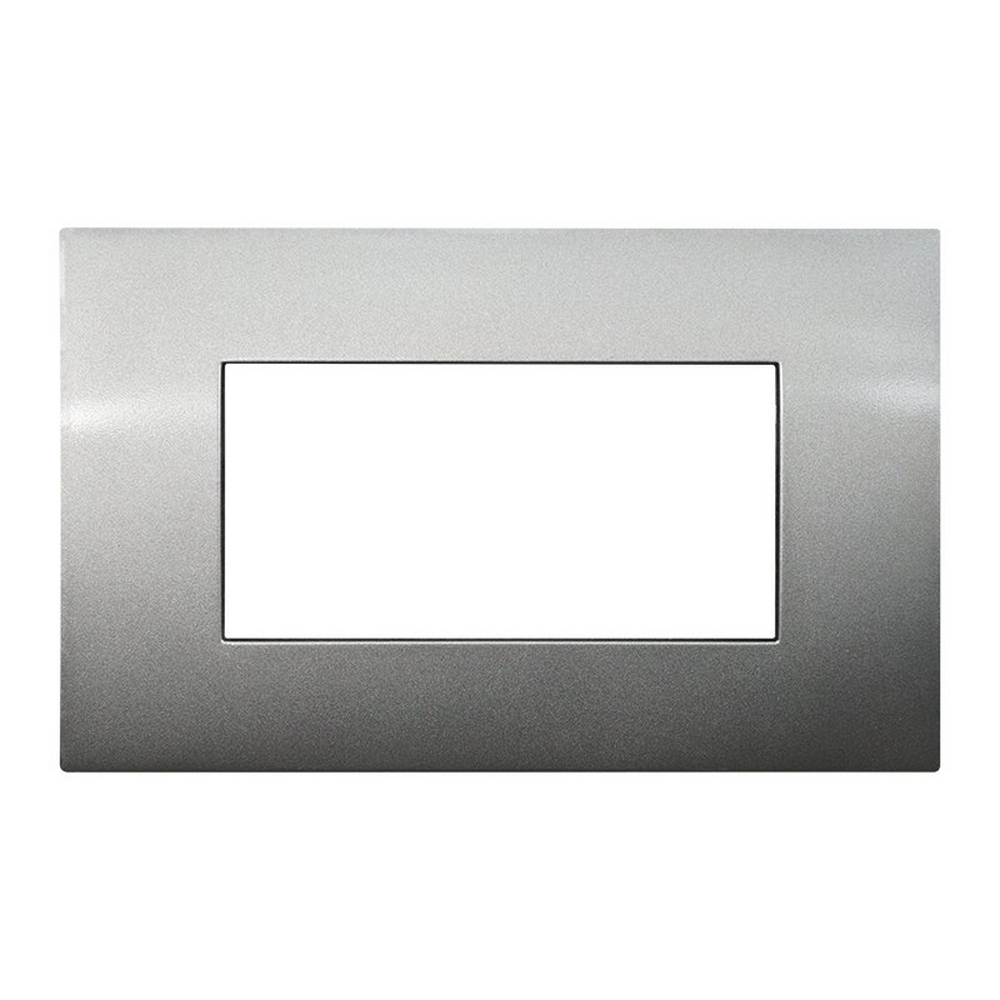 Foto principale Placca 4 moduli 504 in plastica titanio compatibile anche con Vimar Arké