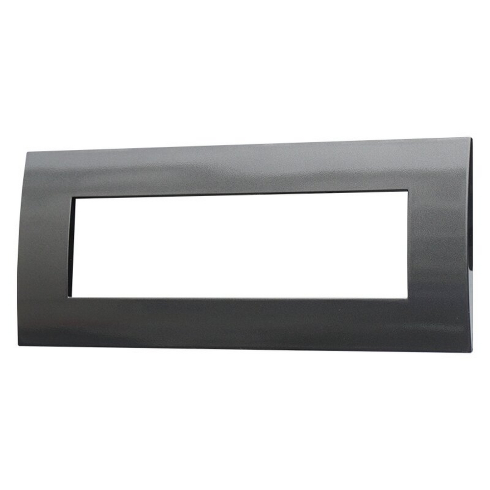Placca 7 moduli 507 in plastica acciao scuro compatibile anche con Vimar Arké - Foto 1