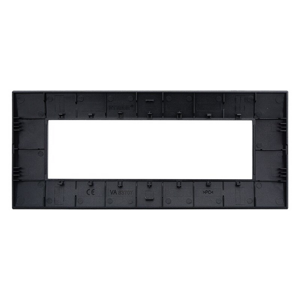 Placca 7 moduli 507 in plastica acciao scuro compatibile anche con Vimar Arké - Foto 2