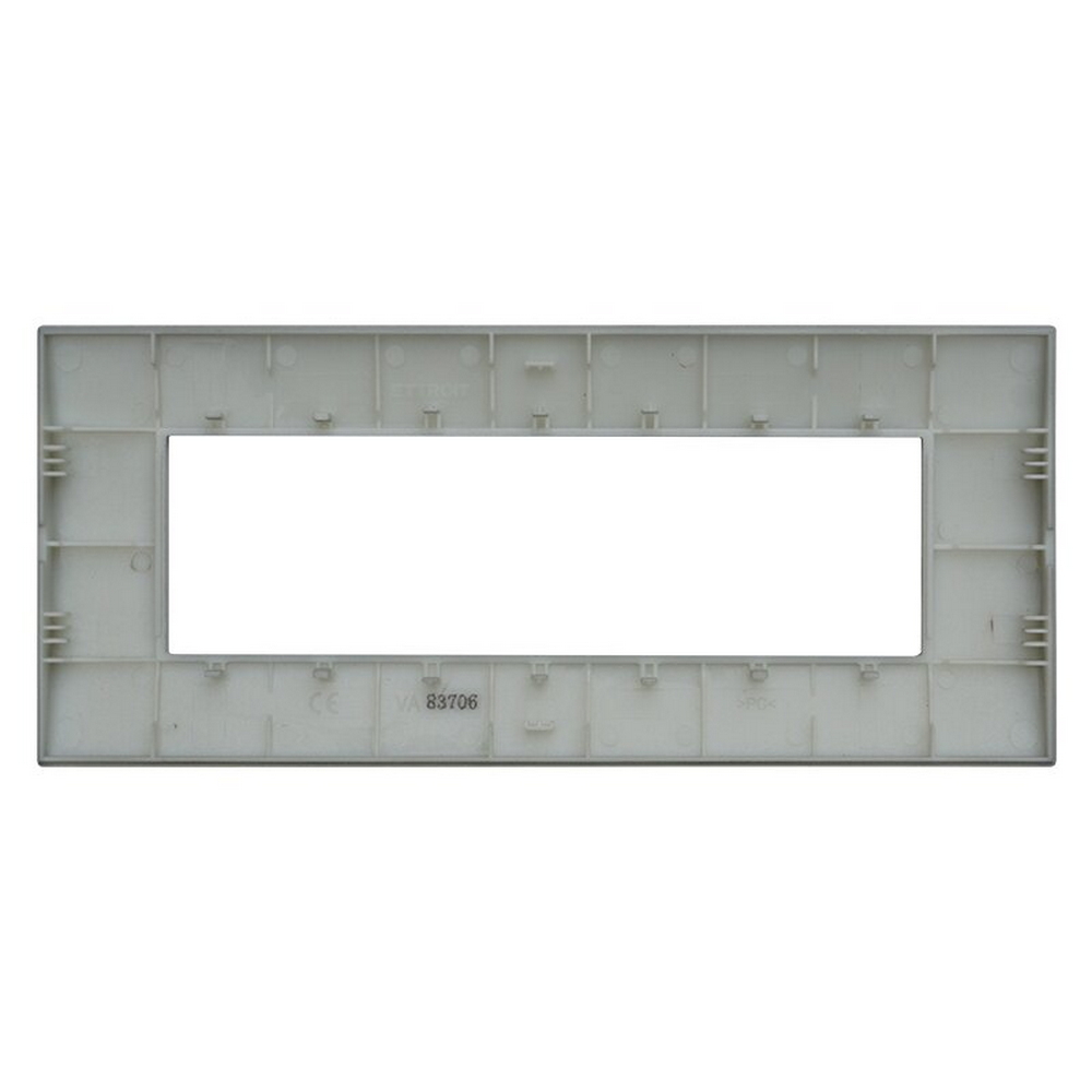 Placca 7 moduli 507 in plastica argento compatibile anche con Vimar Arké - Foto 2