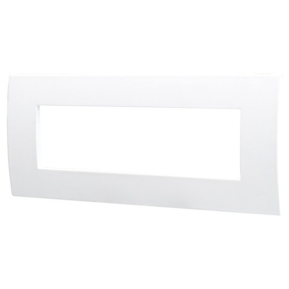Placca 7 moduli 507 in plastica bianca compatibile anche con Vimar Arké - Foto 1