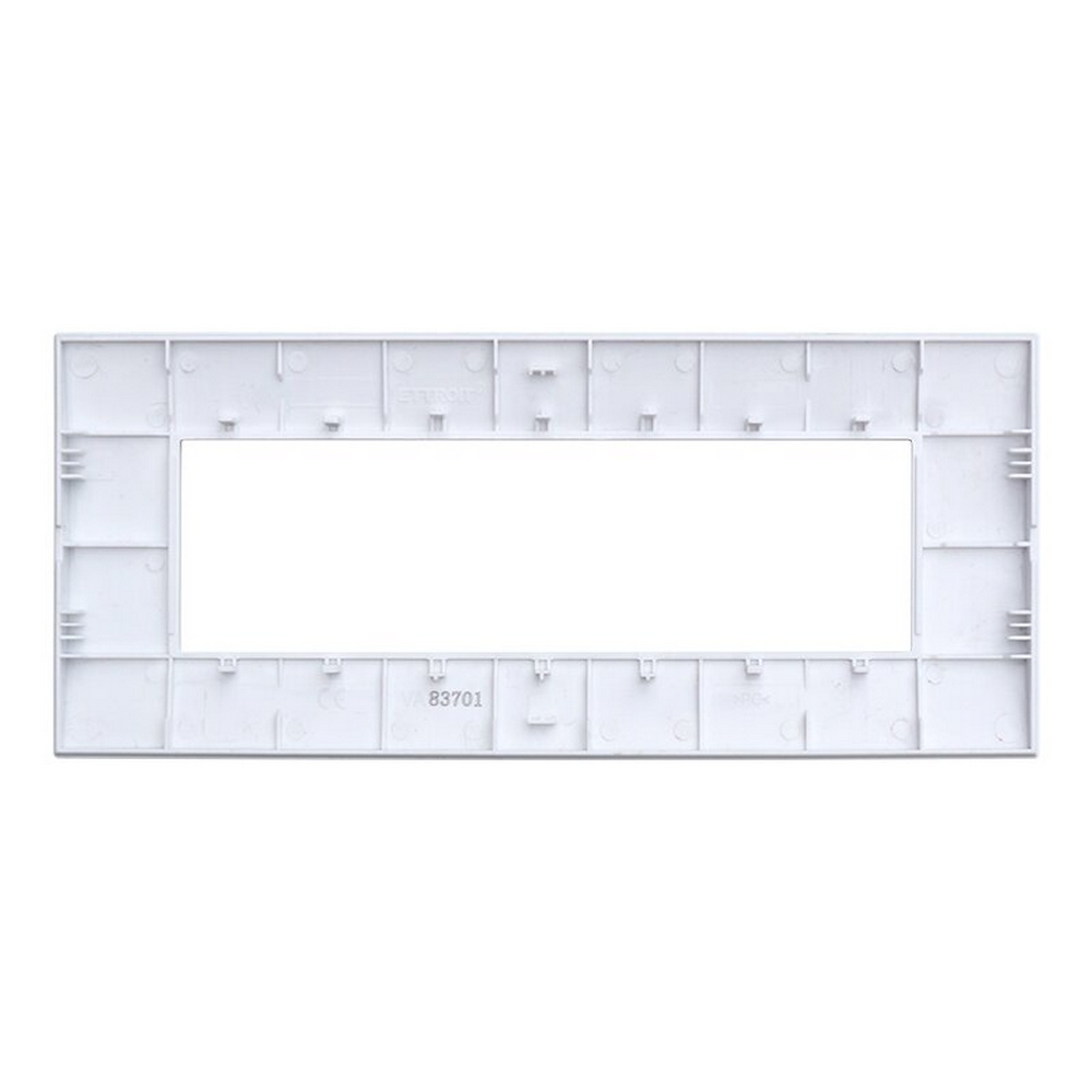 Placca 7 moduli 507 in plastica bianca compatibile anche con Vimar Arké - Foto 2