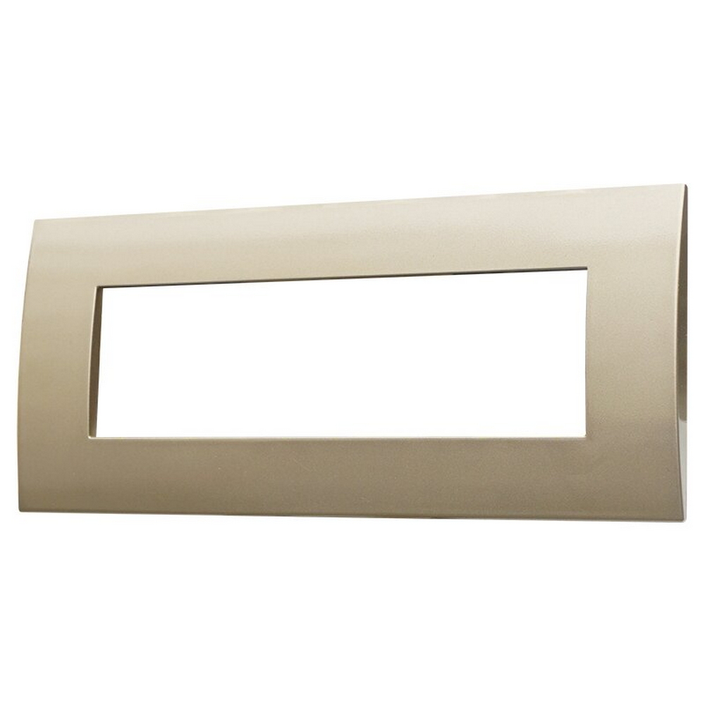 Placca 7 moduli 507 in plastica bronzo compatibile anche con Vimar Arké - Foto 1