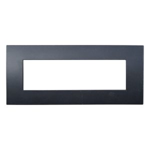 Foto principale Placca 7 moduli 507 in plastica nero compatibile anche con Vimar Arké
