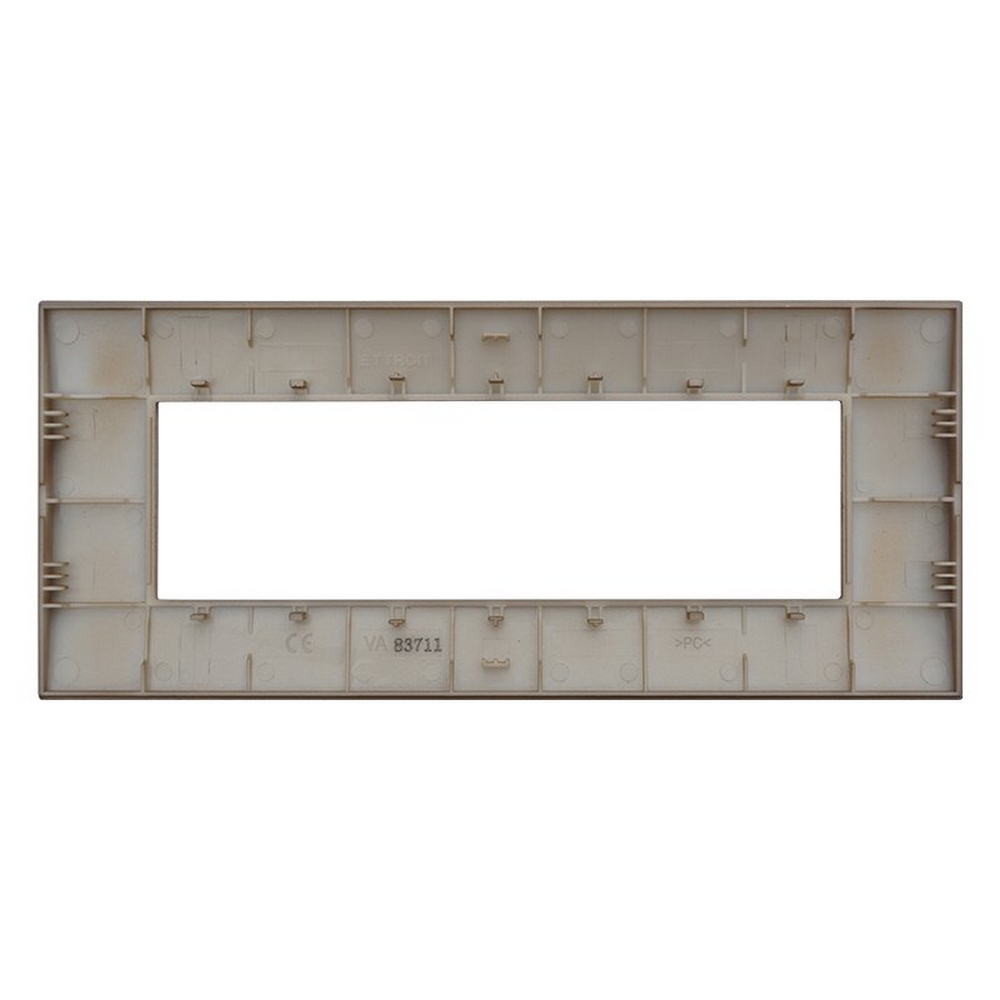 Placca 7 moduli 507 in plastica oro compatibile anche con Vimar Arké - Foto 2