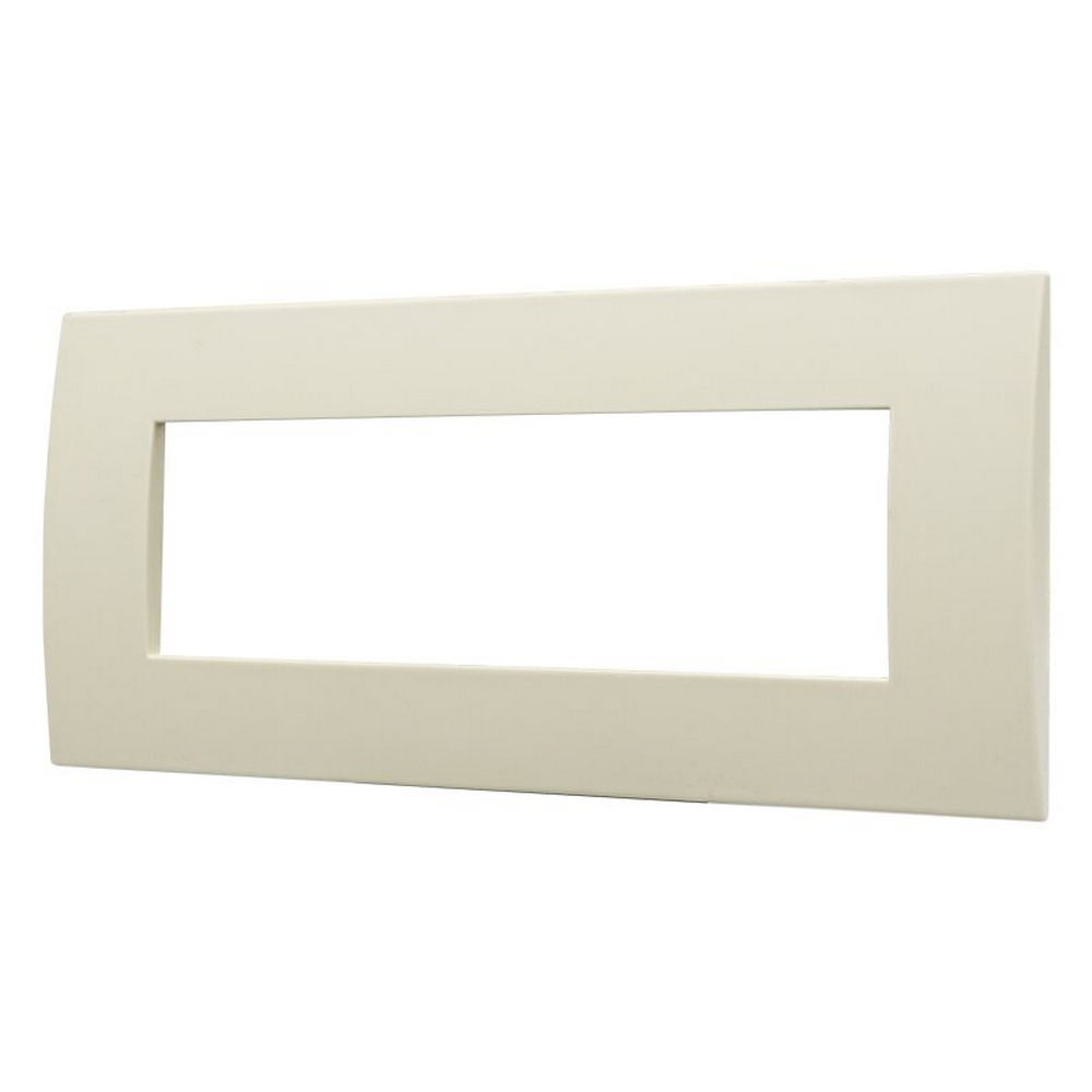 Placca 7 moduli 507 in plastica sabbia compatibile anche con Vimar Arké - Foto 1