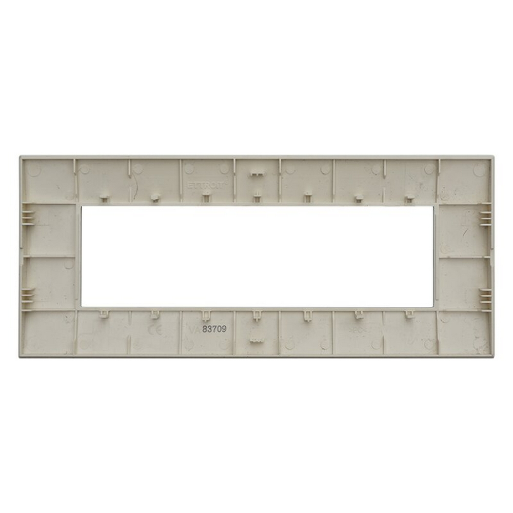 Placca 7 moduli 507 in plastica sabbia compatibile anche con Vimar Arké - Foto 2