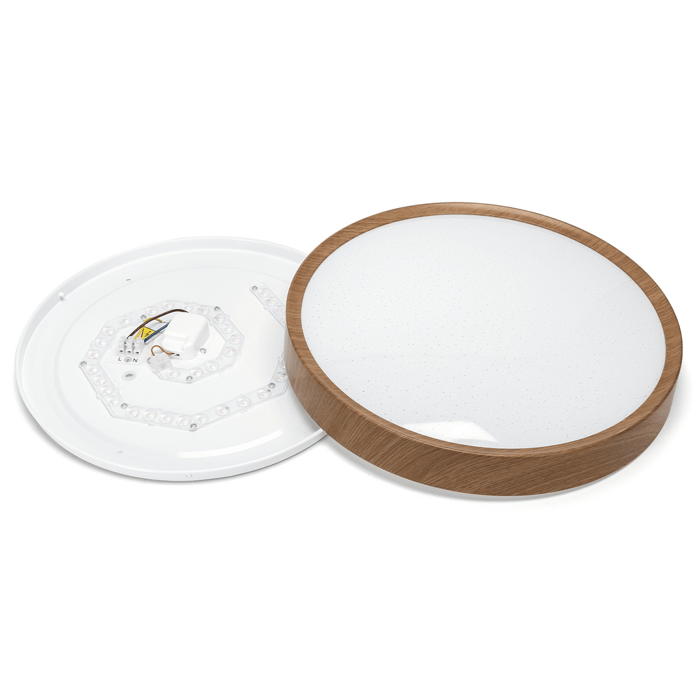 Plafoniera Led 24W Cornice marrone rotonda Bianco freddo 6500K Aigostar - Foto 3