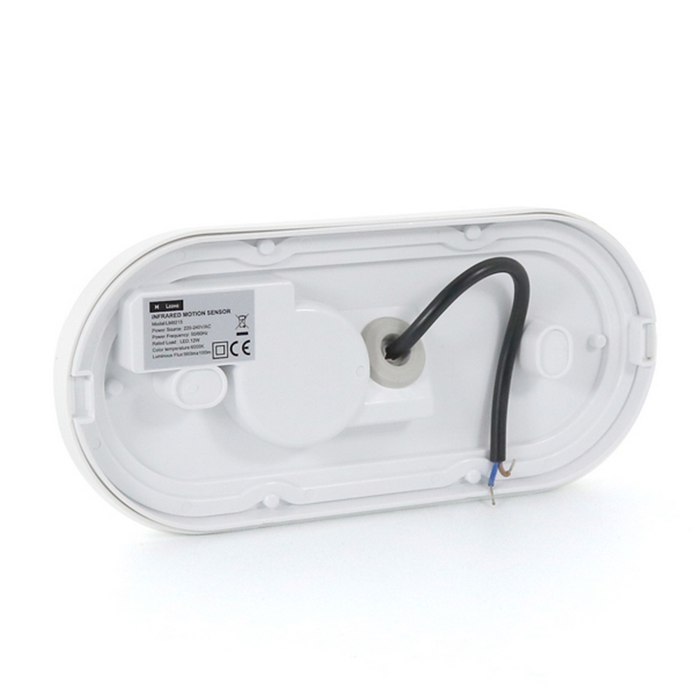 Plafoniera Led da parete 12W Bianco IP54 Bianco freddo 6000K con sensore di movimento M LEDME - Foto 2
