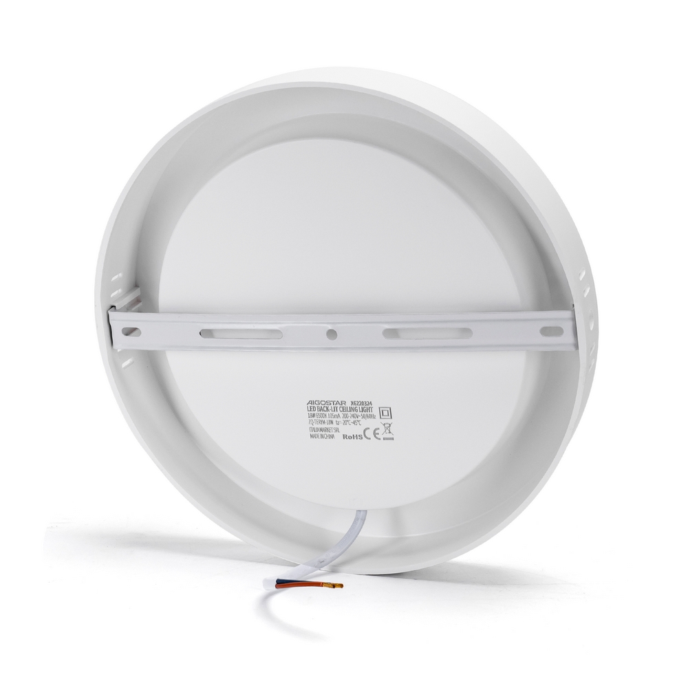 Plafoniera Led slim 18W Bianca Rotonda Bianco freddo 6500K Aigostar - Foto 1