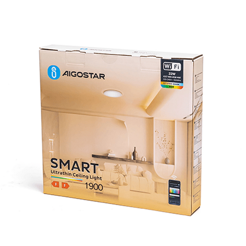 Plafoniera Led Smart 22W WiFi RGB, CCT, luce regolabile e dimmerabile Aigostar - Foto 6