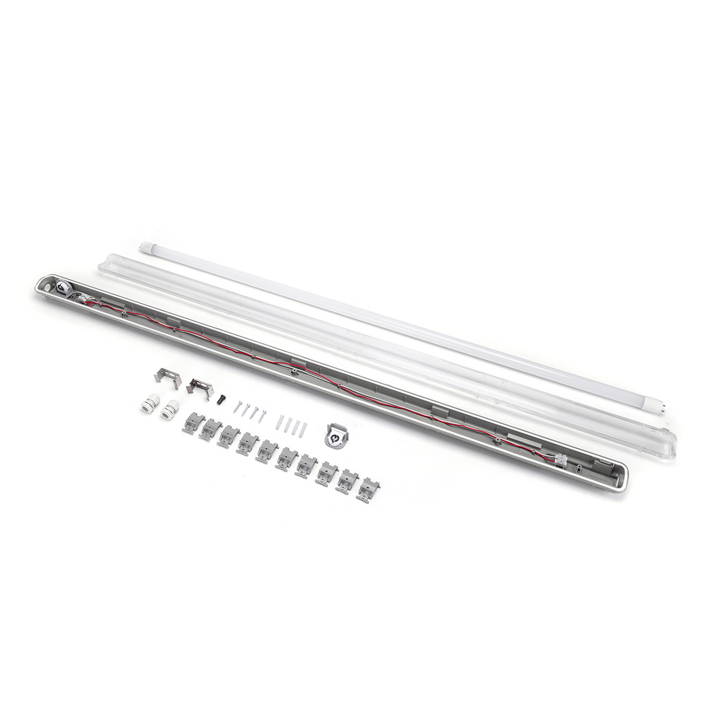 Plafoniera stagna a 1 posto con Tubo Led G13 T8 incluso da 120cm IP65 Bianco freddo 6500K Aigostar - Foto 3