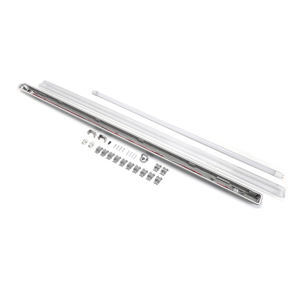 Plafoniera stagna a 1 posto con Tubo Led G13 T8 incluso da 150cm IP65 Bianco freddo 6500K Aigostar - Foto 3
