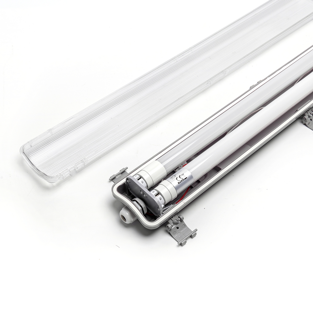 Plafoniera stagna a 2 posti con Tubi Led G13 T8 inclusi da 60cm IP65 Bianco freddo 6500K Aigostar - Foto 2