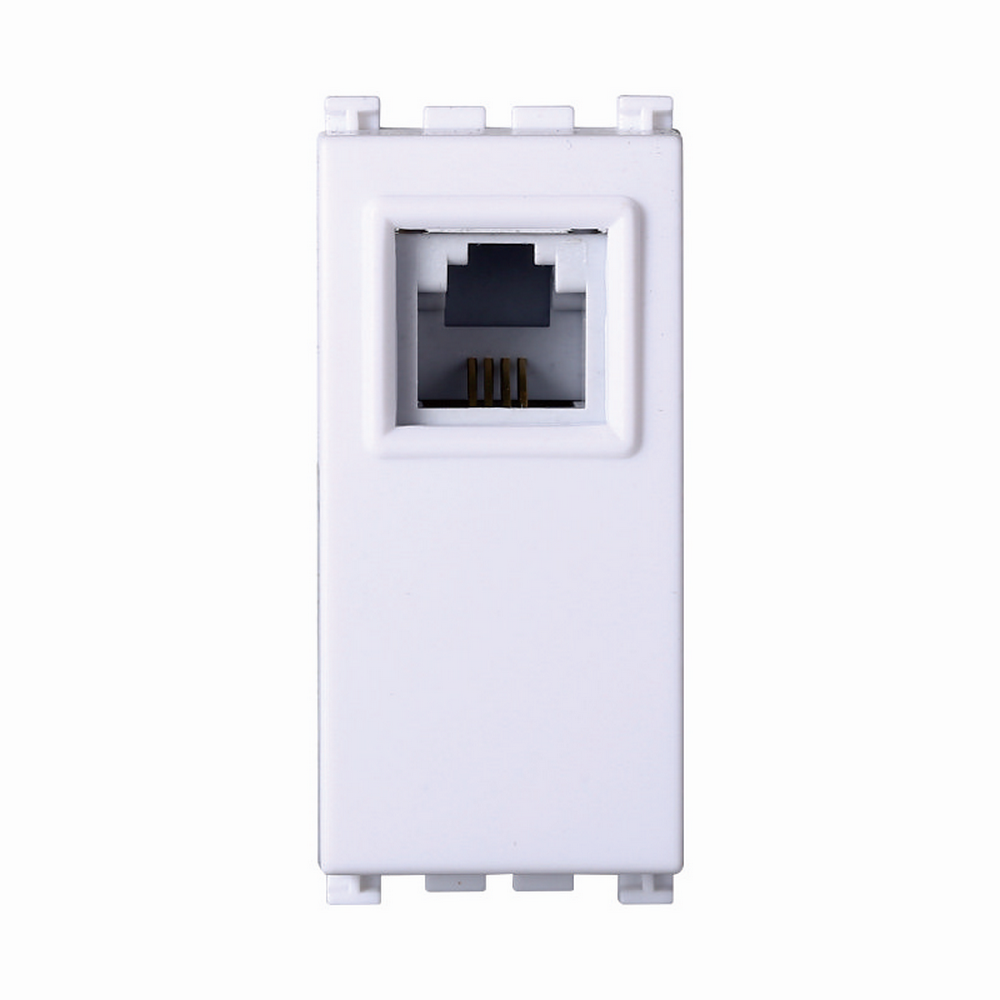 Foto principale Presa Telefonica RJ11 bianca compatibile anche con Vimar Arké
