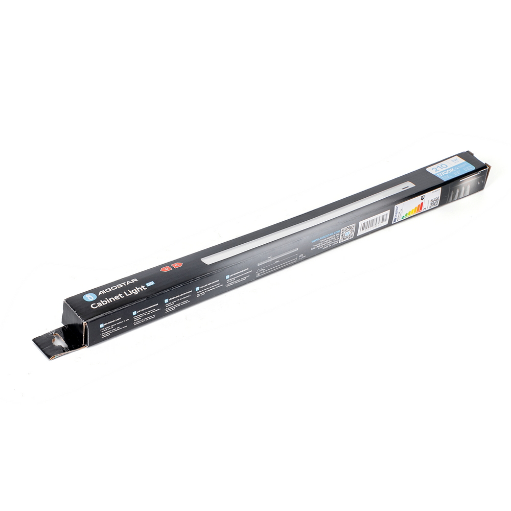 Reglette Led Luce per armadio 3W da 30 cm Bianco freddo 5700K con sensore di movimento Aigostar - Foto 5