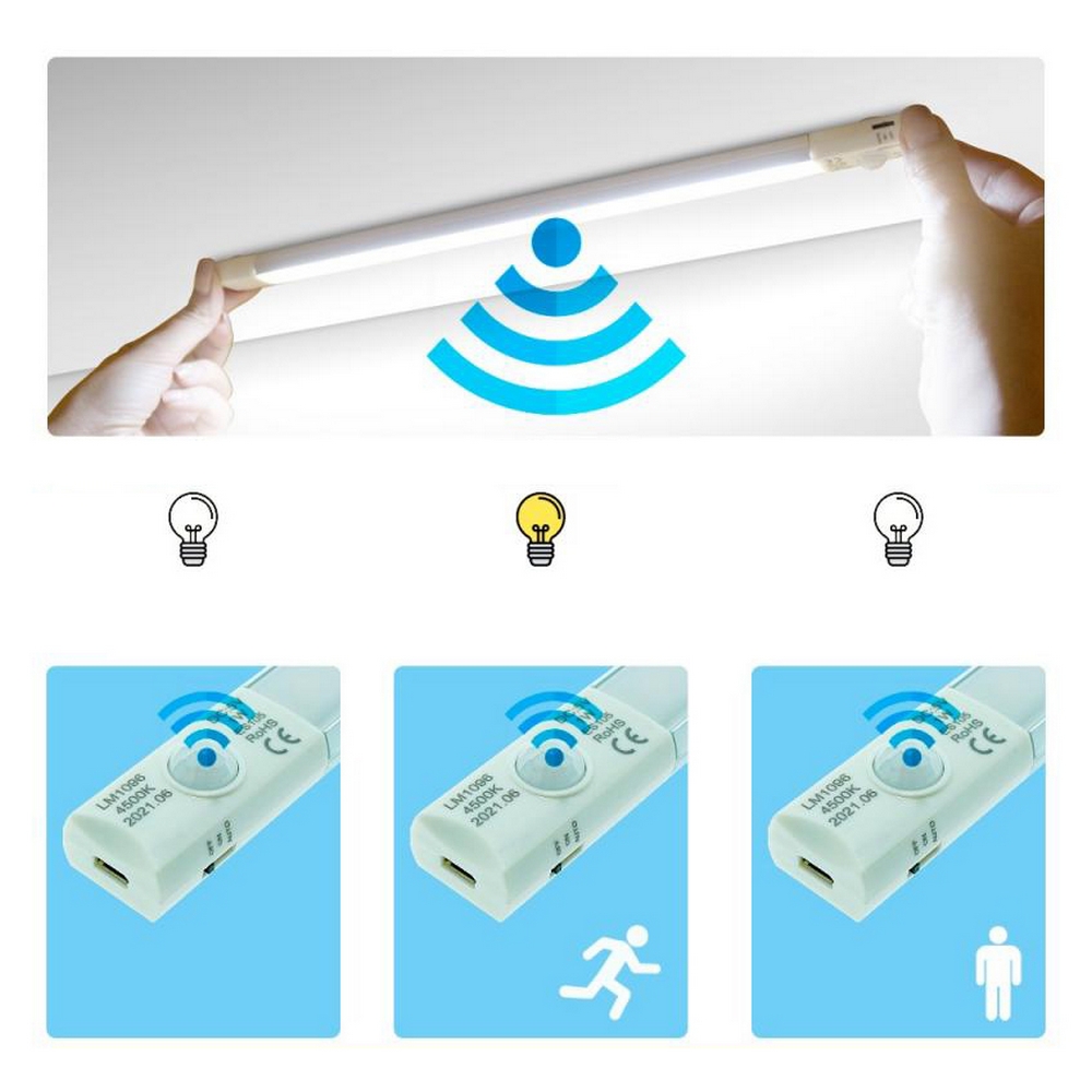Reglette Led magnetica 1W da 38cm Bianco freddo 6000K con sensore di movimento M LEDME - Foto 3