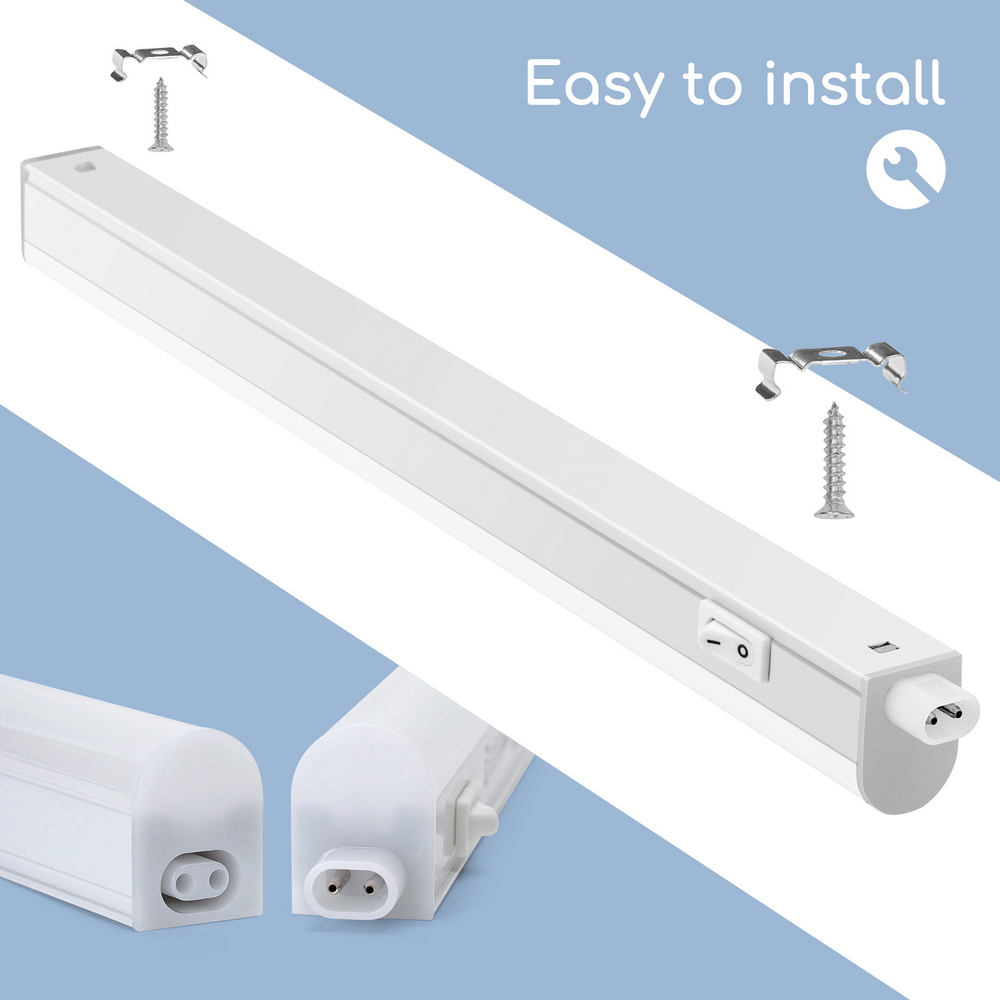 Reglette Led sottopensile 4W da 30cm Bianco caldo 3000K Aigostar - Foto 4