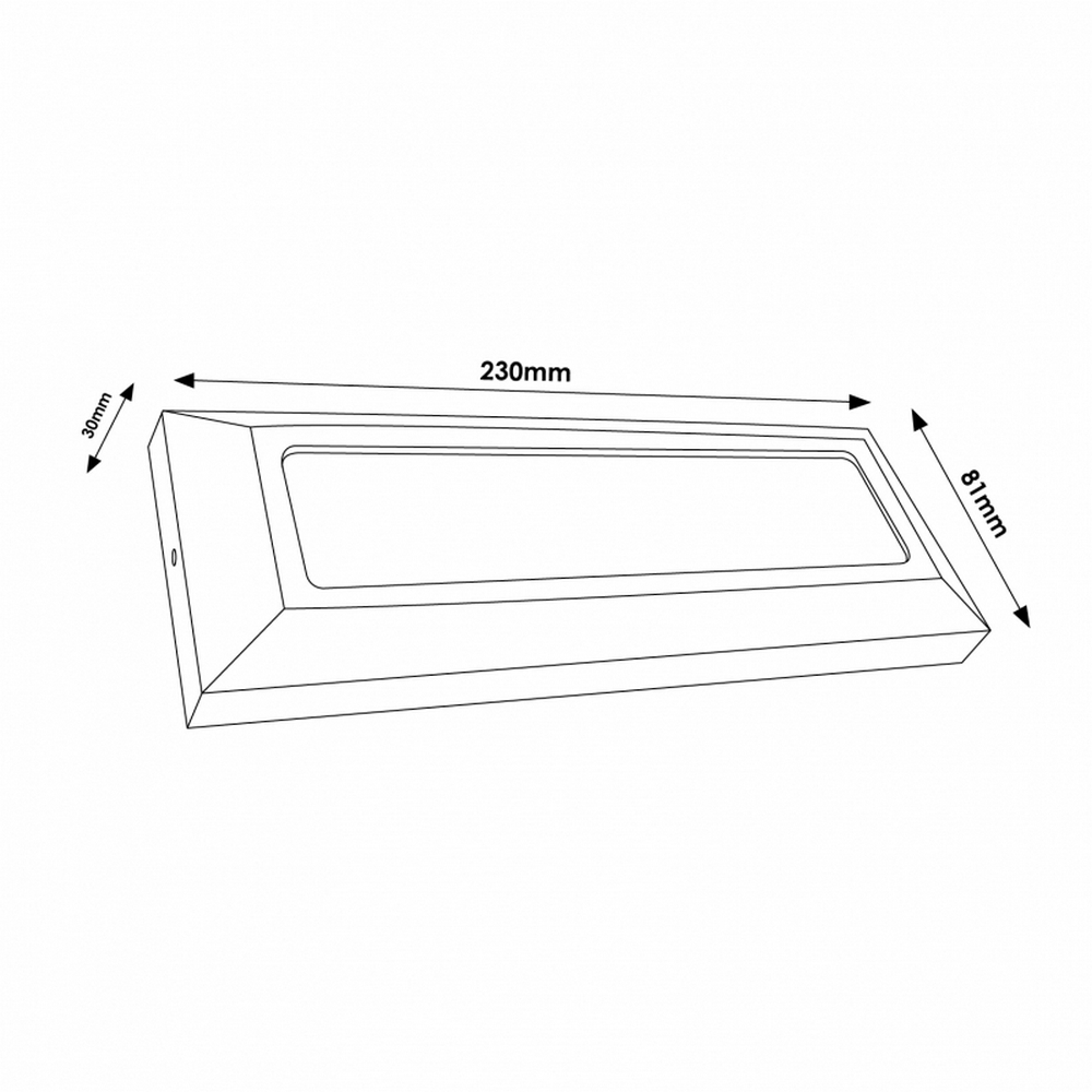 Segnapasso Led Nero 5W da incasso a parete Rettangolare IP54 Bianco neutro 4000K M LEDME - Foto 2