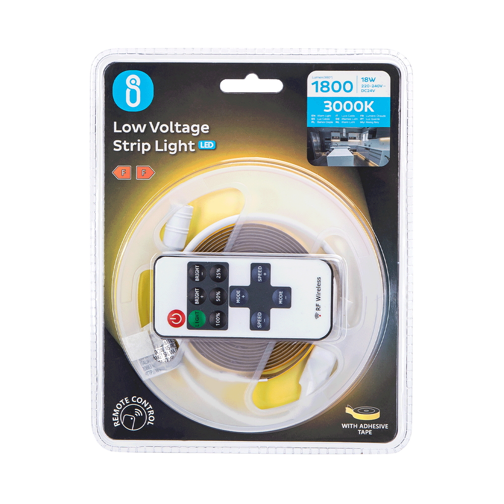 Striscia Led 24V 18W COB 2 metri IP20 Bianco caldo 3000K Aigostar - Foto 4
