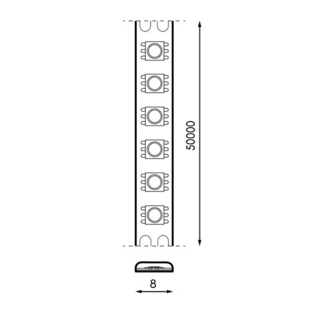 Striscia Led 24V 25W SMD 2835 5 metri IP20 Bianco Caldo 3000K M LEDME - Foto 1