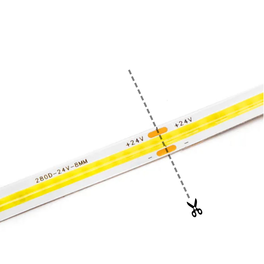 Striscia Led 24V 36W COB 5 metri IP20 Bianco caldo 3000K Aigostar - Foto 3